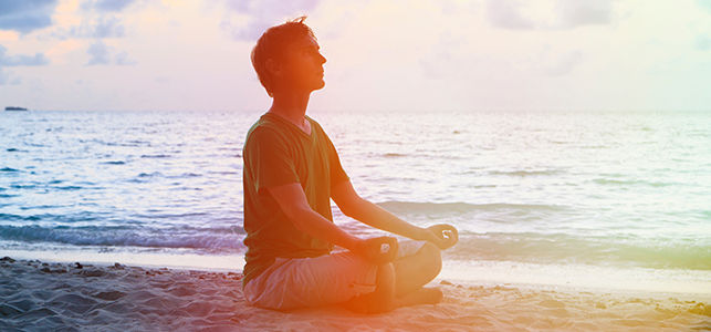Relaxing with sound and meditation